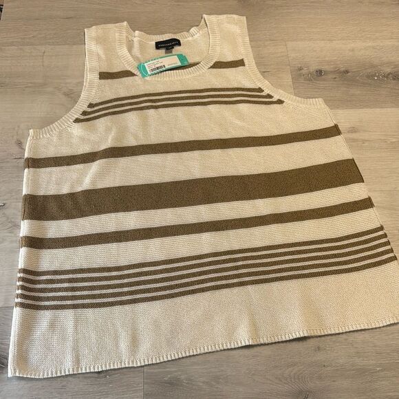 Fortune + Ivy Macon sweater tank Size‎ 1X in White Stitch Fix NWT - Picture 2 of 4